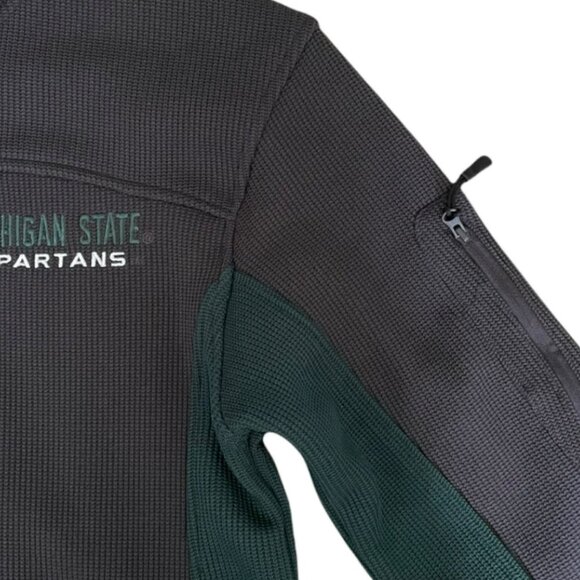MICHIGAN STATE SPARTANS FLEECE LINED CAMPUS HERITAGE 1/4 ZIP SIZE S - Picture 3 of 7